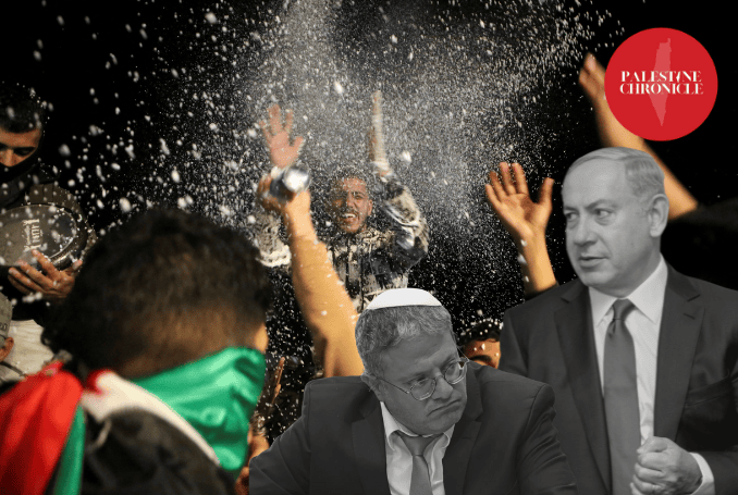 Itamar Ben-Gvir said the ceasefire agreement is a surrender deal. (Design: Palestine Chronicle)